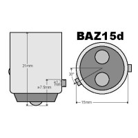 7225 Miniature Bulb 12V, 21W/4W 7225 Miniature Bulb 12V, 21W/4W - 7225 - Norman Lamps