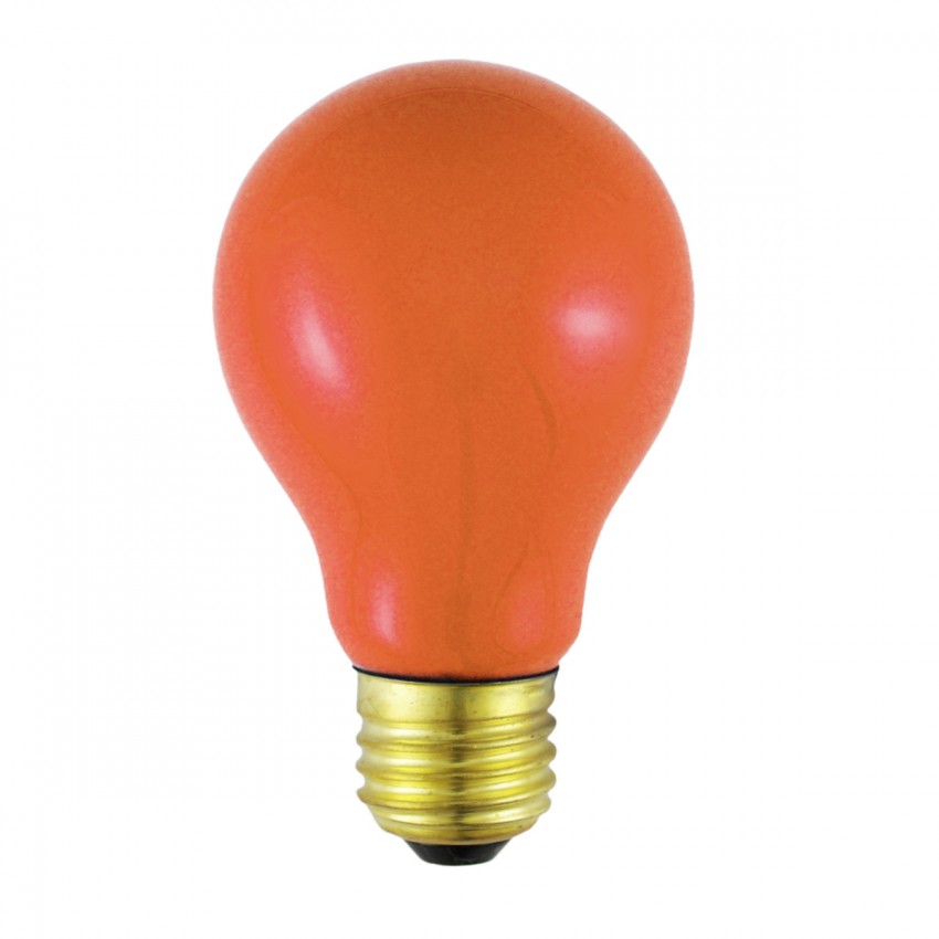 60W Norman Lamps 60A19/COx45 A19 Ceramic Orange Light Bulb 120V Pack of 45 