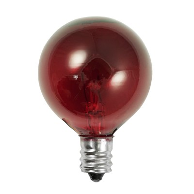 6G12-24V-RED 24V 6W Transparent Red Globe