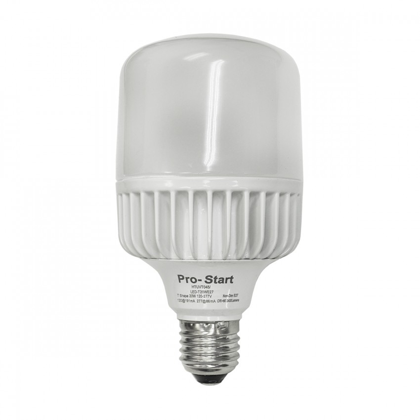 LED-T20WE27-4K - volt, watt, 2,400 lumens, 4000K White, E27 medium screw base