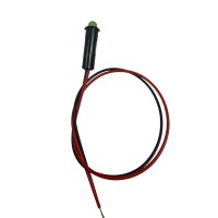 5100H5-12V  Panel Mount Indicator 1/4 Inch Green LED 12V