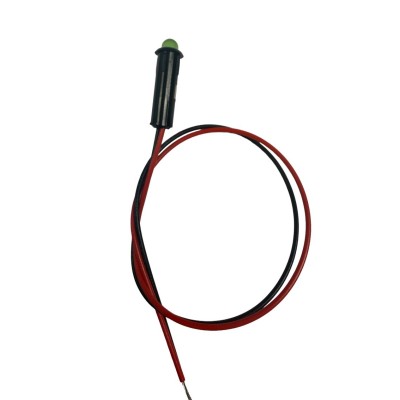 5100H5-12V  Panel Mount Indicator 1/4 Inch Green LED 12V