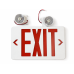 LEDCXTEU2RW LED RED Emergency Light/Exit Combo - RED Letters - 120/277V - Double/Single Side - LEDCXTEU2RW - Norman Lamps