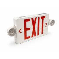 LEDCXTEU2RW LED RED Emergency Light/Exit Combo - RED Letters - 120/277V - Double/Single Side