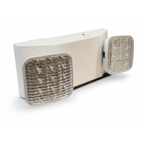 CEM-01-120 - LED Emergency Light - 120-277V - 90 Minute Battery Back-up - 1 Watt LED Per Head - White Finish