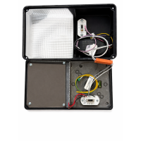 1950 Max Lumen - Black - 15W Max - Wattage and Color Selectable - Black LED Mini Wall Pack Fixture - With Photo Cell 1950 Max Lumen - Black - 15W Max - Wattage and Color Selectable - Black LED Mini Wall Pack Fixture - With Photo Cell - MWP-15S-UNV-BLK - Norman Lamps