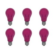 LED-A19-5W-PINK 6PK - Norman Lamps