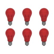 LED-A19-5W-RED 6PK - Norman Lamps