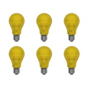 LED-A19-5W-YELLOW 6PK - Norman Lamps
