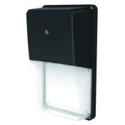 1950 Max Lumen - White - 15W Max - Wattage and Color Selectable - White LED Mini Wall Pack Fixture - With Photo Cell