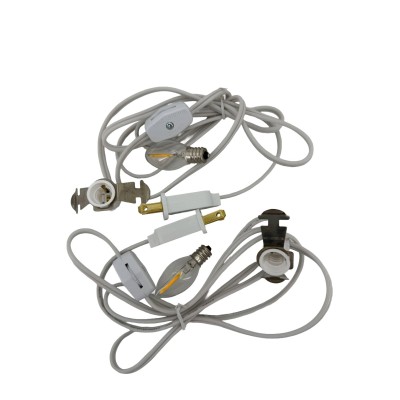 E12-C7-PC-2PACK - 2 Pack Power Cord Assembly - 6 feet long - Switch and LED C7 bulb included - 2,700k E12-C7-PC-2PACK - 2 Pack Power Cord Assembly - 6 feet long - Switch and LED C7 bulb included - 2,700k - Norman Lamps