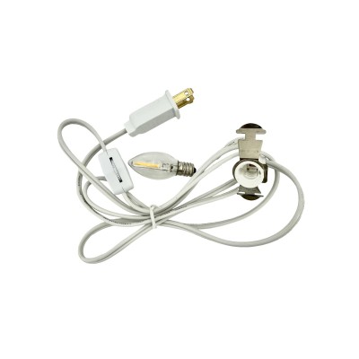 E12-C7-PC Power Cord Assembly - 6 feet long - Switch and LED C7 bulb included - 2,700k E12-C7-PC Power Cord Assembly - 6 feet long - Switch and LED C7 bulb included - 2,700k - Norman Lamps