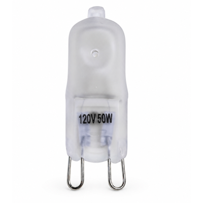 Q50G9-120V-FR Halogen Bulb 120V 50W Frosted Glass Q50G9-120V-FR Halogen Bulb 120V 50W Frosted Glass - Norman Lamps