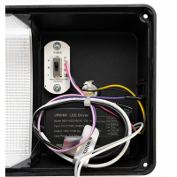 1950 Max Lumen - Black - 15W Max - Wattage and Color Selectable - Black LED Mini Wall Pack Fixture - With Photo Cell 1950 Max Lumen - Black - 15W Max - Wattage and Color Selectable - Black LED Mini Wall Pack Fixture - With Photo Cell - MWP-15S-UNV-BLK - Norman Lamps