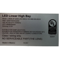 LED 2Ft Linear High Bay - 33,750 Max Lumens - 225 Max Watt 225W-165w-120w  -  4K or 5K Color Select - 0-10V Dimmable - LHB08-2F-225S - Norman Lamps