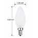LED-FB10CTFD5.2 120V 5.2W 2700K E12 Soft White Glass - LED-FB10CTFD5.2 - Norman Lamps