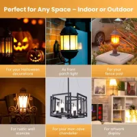 LED-FFB10-E12-Y Flame Effect LED B10 Bulb - LED-FFB10-E12-Y - Norman Lamps